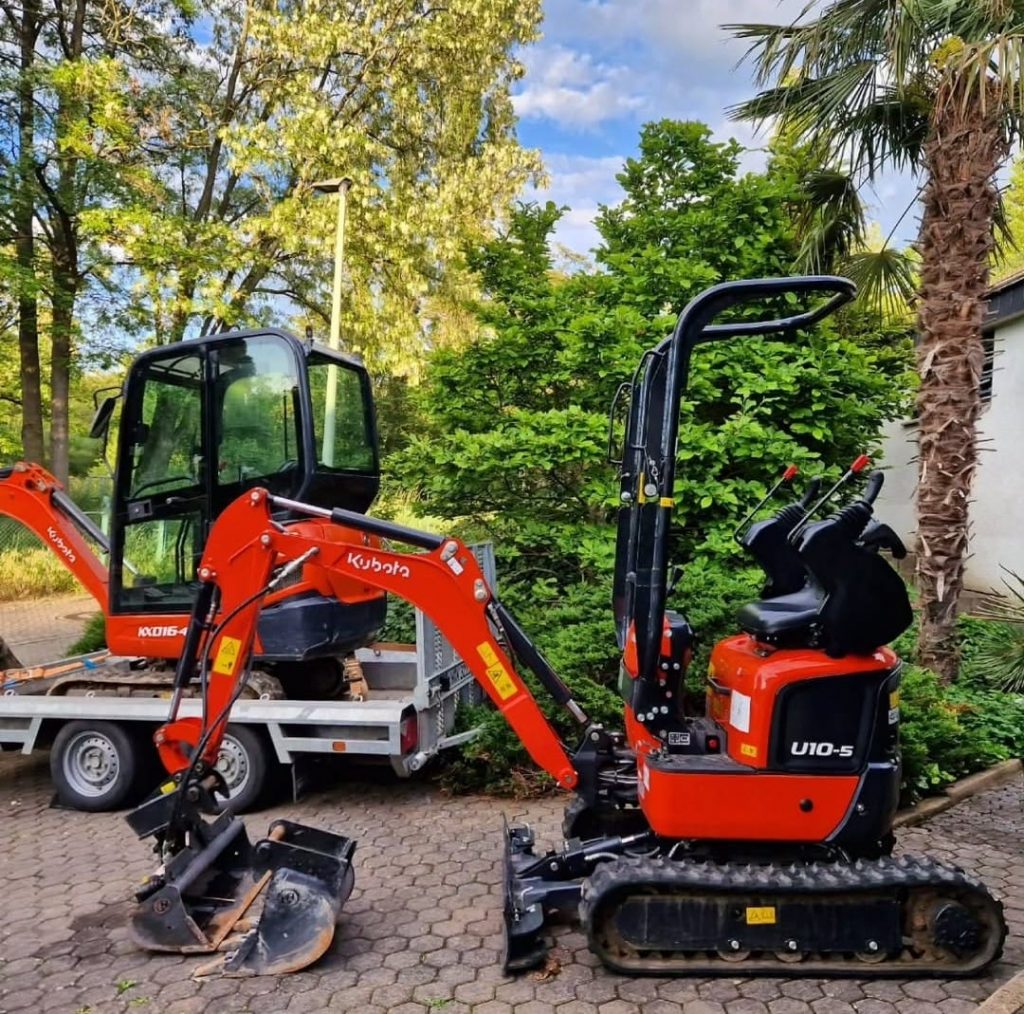 Bagger und Baumaschinen Vermietung im Nahetal.